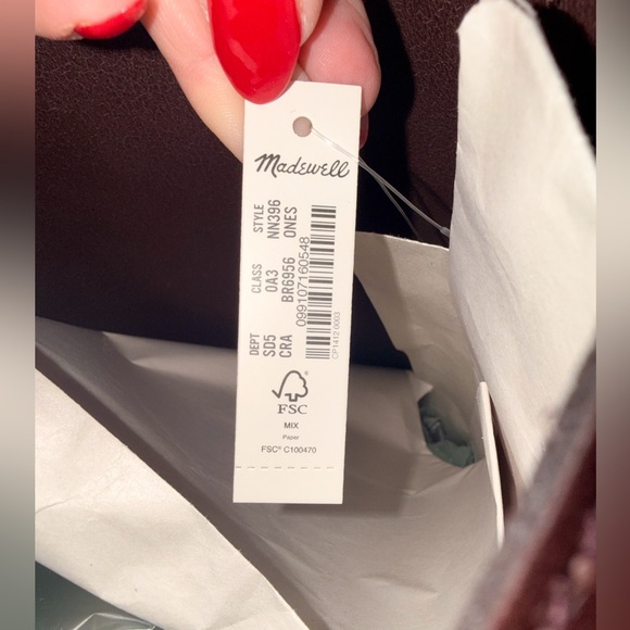 🤎 NWT Madewell The Essential Bucket Tote ~ Chocolate Raisin - Picture 10 of 10